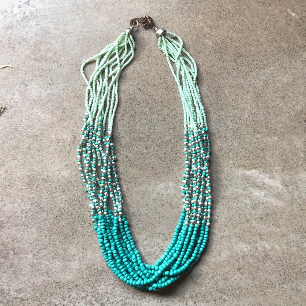 Turquoise and silver necklace